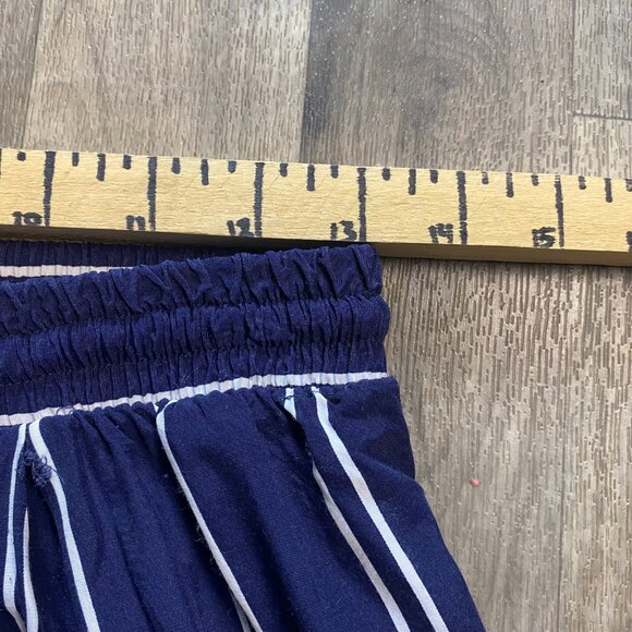 Vintage Inclinations Blue Striped Pants High Rise Tapered Size Large - Picture 4 of 6